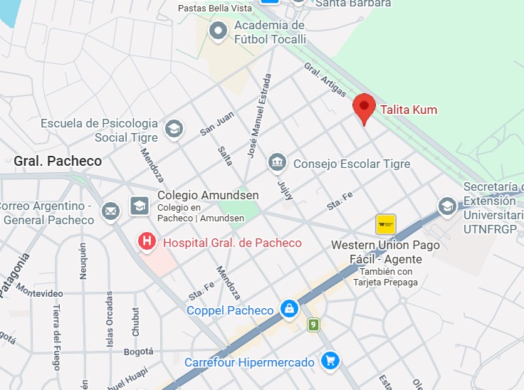 Mapa de ubicación Talita Kum
